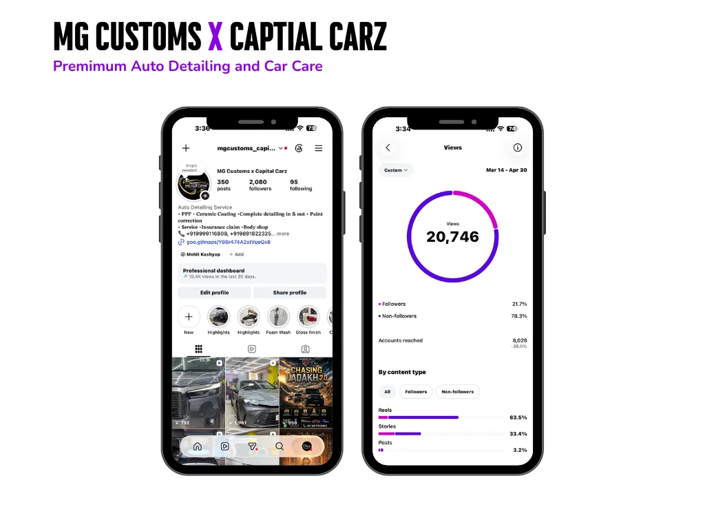 mg customs x capital carz insta page handle by clickra media
