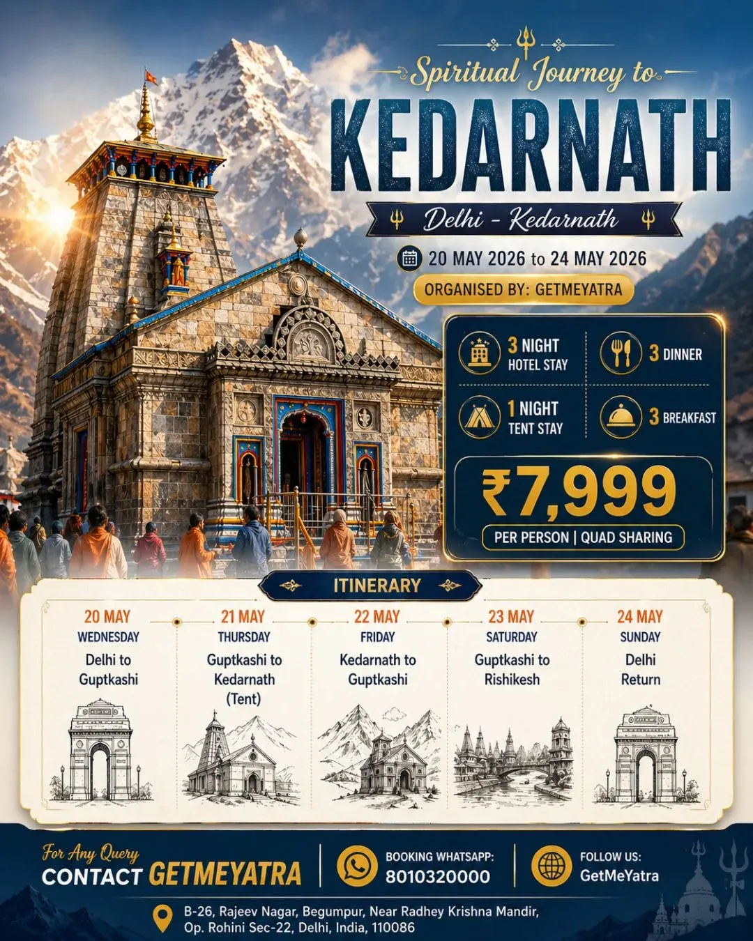 Kedarnath post created by clickra media (GetmeYatra)